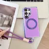 Suporte magnético 360 com alça de mão é adequado para capas de celular Samsung S26, S25, S24, S23 com toque de alta qualidade e estilo coreano para casais