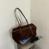 Bolso Boston Vintage de Cuero Gamuzado Nuevo Otoño/Invierno 2026, Se Puede Usar como Bolso de Hombro o Debajo del Brazo, Bolso Tote de Gran Capacidad para Viajes Diarios para Mujer