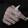 Anillo de Cobre Blanco y Wukong Mítico Negro para Hombre Anillo Abierto Nicho Lujo Accesible Índice de Gama Alta Anillo Regalo para Novio