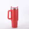 Copo de Carro com Alça de 40oz de Primeira Geração para Viagens Internacionais, Aço Inoxidável 304, Dupla Camada Isolada, para Uso Externo, Mantém Frio, com Canudo, Copo de Gelo