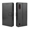 Aplicable a la funda para teléfono móvil Samsung Galaxy A01, funda protectora a01, funda de cuero con patrón Crazy Horse, funda con tapa y cordón.