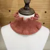 Nuevo Calentador de Cuello con Cuello de Volantes de Color Sólido Dongdaemun Suéter de Lana Tejido Otoño e Invierno Cuello Falso Protector de Cuello Cálido