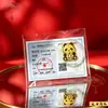 Pegatinas para Teléfono de Oro Puro 999, Láminas de Oro para Hacerse Rico de Princesa, Imanes de Refrigerador de Fortuna, Tarjetas de Oro de Tesoro, Regalos al por Mayor