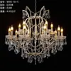 Nuevos Accesorios para Bodas Luces Decorativas Salón de Bodas Candelabros de Cristal Pasillo Salón de Banquetes Hotel Fondo de Hierro Forjado Luces Lujo Ligero