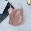 Estilo Pura Luxúria Design Doce e Picante Regata Plissada para Mulheres com Bojos, Roupa Íntima e Externa de Uma Taça Top Costas Bonitas para Mulheres