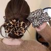 Luxo Leve Retrô Leopardo Anel de Cabelo Intestino Grosso Laço de Cabelo Elegante da Moda Corda de Cabelo de Alta Elasticidade Corda Simples Elegante para Rabo de Cavalo
