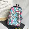 Mochila Escolar Estilo Ins Feminina Estilo Coreano Retro Masculina e Feminina Mochila para Aluno do Ensino Médio Nylon Impermeável Tendência Mochila Impressa Cool Masculina