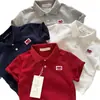 Camiseta Polo de Manga Corta de Algodón Puro para Niños Cuello Camisero 25 Verano Nuevo Ropa Roja para Niños y Niñas Ropa de Verano para Bebés Tendencia