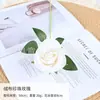 Flor Artificial de Rosa Individual con Tela de Terciopelo para Bodas, Día de San Valentín, Tacto Realista, Flor Artificial para Decoración de Escenas del Hogar, Mayoreo