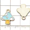 Set Mixto de 20 Colgantes de Aleación de Esmalte Coloridos de Casa de Dibujos Animados y Champiñón Accesorios para Pulsera, Collar, Joyería DIY