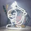 Nova Luz Neon Retroiluminada de Halloween com Designs de Fantasma, Caveira e Abóbora para Decoração de Festa Festiva Luz Noturna