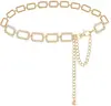 Design Criativo Amazon Corrente Feminina Ajustável Quadrada Metal Grossa Corrente de Cintura Moda Simples Acessório para o Dia a Dia