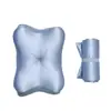 Almohada cervical de espuma viscoelástica con forma de mariposa, tela azul refrigerante antibacteriana impermeable, tamaño 60x41x10/15cm