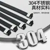 Hebilla de plástico recubierto 304 en forma de L de 13 MM de ancho brida de acero inoxidable hebilla de amarre de cable negro brida de cable