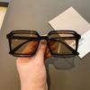Gafas para mujer de montura grande cuadrada con espejo que hacen que la cara se vea pequeña, estilo网红, mismo estilo, foto callejera, gafas de sol para conducir, estilo coreano, retro, gafas de sol a prueba de sol