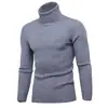 Comércio Exterior Europeu e Americano Transfronteiriço AliExpress Malhas Masculinas Outono e Inverno Novo Gola Alta Cor Jovem Camisa Base Suéter para Homens