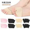 Calcetines de Cinco Dedos Transpirables de Medio Pie para Cuatro Estaciones, Calcetines de Bambú para Mujer con Dedos Separados, Calcetines Invisibles de Cinco Dedos Abiertos en Stock
