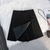 Shorts de Alfaiataria Feminino Verão 2024 Nova Chegada Calças com Fivela Senso de Design Culotes Irregulares Cintura Alta Emagrecedor Calças Pantalona Linha A