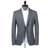 Terno Masculino de Linho Gelo Fino para Primavera e Verão, Terno Slim Fit de Duas Peças, Traje para Noivo de Casamento, Tendência