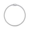 Pulsera de plata de ley s925 de Mu Jing Jewelry para mujer, estilo europeo y americano, con cadena de tenis explosiva de una sola fila y circonitas incrustadas en diamantes.