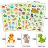 Compra Direta Transfronteiriça 100 Adesivos 4 Folhas/Pacote Pequeno Dinossauro Desenho Animado Infantil Série Dinossauro Tiranossauro Grafite Personalizado