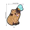 Broche Caricatura Capibara Lindo Animalito Insignia de Metal Capibara Esmalte Bidimensional Insignia de Decoración para Ropa