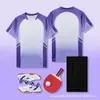 Uniformes de Tenis de Mesa Personalizados Directo de Fábrica Impresión Digital Todo en Uno Adultos Niños Competición Entrenamiento Jerseys Transpirables de Secado Rápido