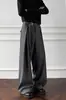 Pantalones Scimitar Estilo Old Money para Hombre, Pantalones de Traje Rectos de Marca Americana Retro de Moda, Limpios y Ajustados, Pantalones Anchos Holgados