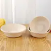 Tazón Biodegradable de Papel Kraft, Caja de Empaque Redonda Engrosada de Pulpa de Caña de Azúcar con Tapa, Caja Ligera para Ensalada/Comida, Engrosada y Duradera