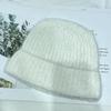 Estilo japonês simples cor sólida chapéu de lã das mulheres outono e inverno com aparência de rosto pequeno casual all-match chapéu de malha quente pulôver frio moda