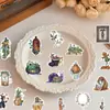 100 pegatinas retro de dibujos animados de brujitas de Halloween para decorar teléfonos móviles y guitarras, pegatinas de PVC impermeables para fiestas