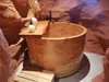 Bañera Redonda de Madera Engrosada para Salones de Belleza, Tina de Baño de Madera, Bañera Yao de Madera Maciza para el Hogar de Adultos