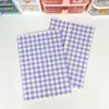Nuevo estilo coreano ins cuadros de colores papel Kraft empaque de regalo lindo almacenamiento pequeño regalo acabado bolsa de papel tridimensional