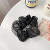 Corea del Sur banda para el pelo de intestino grueso para todos los partidos cuerda para el pelo elegante simple de tela satén banda de goma cuerda para el pelo accesorios para el pelo de celebridad de internet para mujeres