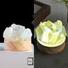 Luz de noche de cristal natural transfronteriza, racimo de dientes de amatista, creativa, interfaz USB, adornos de luz de noche de ambiente para mesita de noche