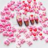 Japonês Nail Art Cartoon Jóias Pequeno Rosa Leite Moe Pequeno Cartoon ins Animação Coelho Animal Cartoon DIY Unhas