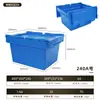 Caja de Plástico Grueso para Volteo con Tapa abatible, Tipo Inserción Inclinada, para Alimentos, Supermercado, Cadena de Frío y Distribución Farmacéutica - Venta al por Mayor por Fabricante