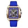 Lige/Lige Nuevo Reloj Deportivo Retro de Silicona Resistente al Agua Cuadrado con Calendario Reloj de Cuarzo