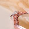 Anillo de Lazo de Lujo Ligero Personalidad Femenina Dulce Temperamento Princesa Escapista Celebridad de Internet Transmisión en Vivo Apertura Anillo Ajustable
