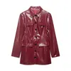 Venta Caliente Transfronteriza Aliexpress Nueva Moda Primavera 2026 Elegante con Estilo Cuello Solapa Manga Larga Un Botón Vestido de Piel