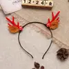 Diadema de Astas de Reno Navideño Pinza para el Cabello Astas de Alce de Coral Simuladas Navideñas Orejas Accesorios para el Cabello Sombrero de Hongo