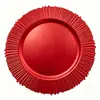 Venta al por mayor para comercio exterior Plato Decorativo Dorado de 13 pulgadas Retro Americano Patrón Radial Vertical Hotel Sala de Estar Hogar Plato de Exhibición