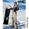 Pantalones Gruesos de Forro Polar Estilo Invierno para Snowboard y Esquí para Hombres y Mujeres, Repelentes al Agua y al Viento, Color Sólido, Menos 20 Grados