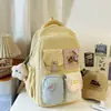 Nueva Mochila Escolar Estilo 2026 para Mujer, Estilo Ins Dopamina Color Sólido Simple Gran Capacidad Juego de Mochila de Dos Piezas para Estudiantes de Primaria y Secundaria