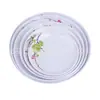 Melamina Vajilla de Melamina Plato Imitación Porcelana Plato de Cena de Plástico Plato Flor de Ciruelo Plato Redondo Poco Profundo Plato Luz de Luna Plato Plano Fabricante