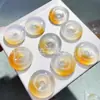 Colgante de Ágata Blanca Natural Hielo Calcedonia Azúcar Calcedonia Hebilla de Seguridad para Hombres y Mujeres Ágata Dorada Champaña Hebilla de Seguridad