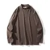 Esencial Otoño e Invierno Proceso de Cepillado Doble Cara Nuevo Otoño e Invierno para Hombre Cómodo Cálido De Rung Camiseta de Manga Larga Capa Base