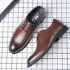 Zapatos de Vestir de Negocios para Hombre de Cuero con Cuero de Vaca Sandalias para Hombre de Talla Grande Zapatos Casuales para Hombre con Zapatos Huecos que Aumentan la Altura