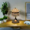 Lámpara de Mesa Decorativa Moderna Simple Popular Transfronteriza Carga de Gama Alta Atmósfera Americana para Dormitorio Lámpara de Luz Nocturna Decorativa de Lujo Ligero