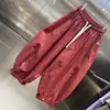 Calça Casual de Verão Estilo Europeu Plus Size 150kg Cintura Elástica Cordão para Mulheres, Estilo Retro Americano, Calça Lanterna Baggy que Valoriza a Silhueta